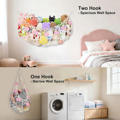 Stuffed Animal Storage Hammock,Large Stuffed Animal Net Or Hammock Wall Hanging Net, Plushie Net, Storage Hanging Organizer