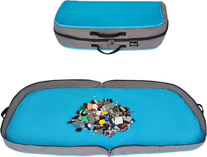 Toy Storage Organizer & Play Mat, Blue, 45 Inches