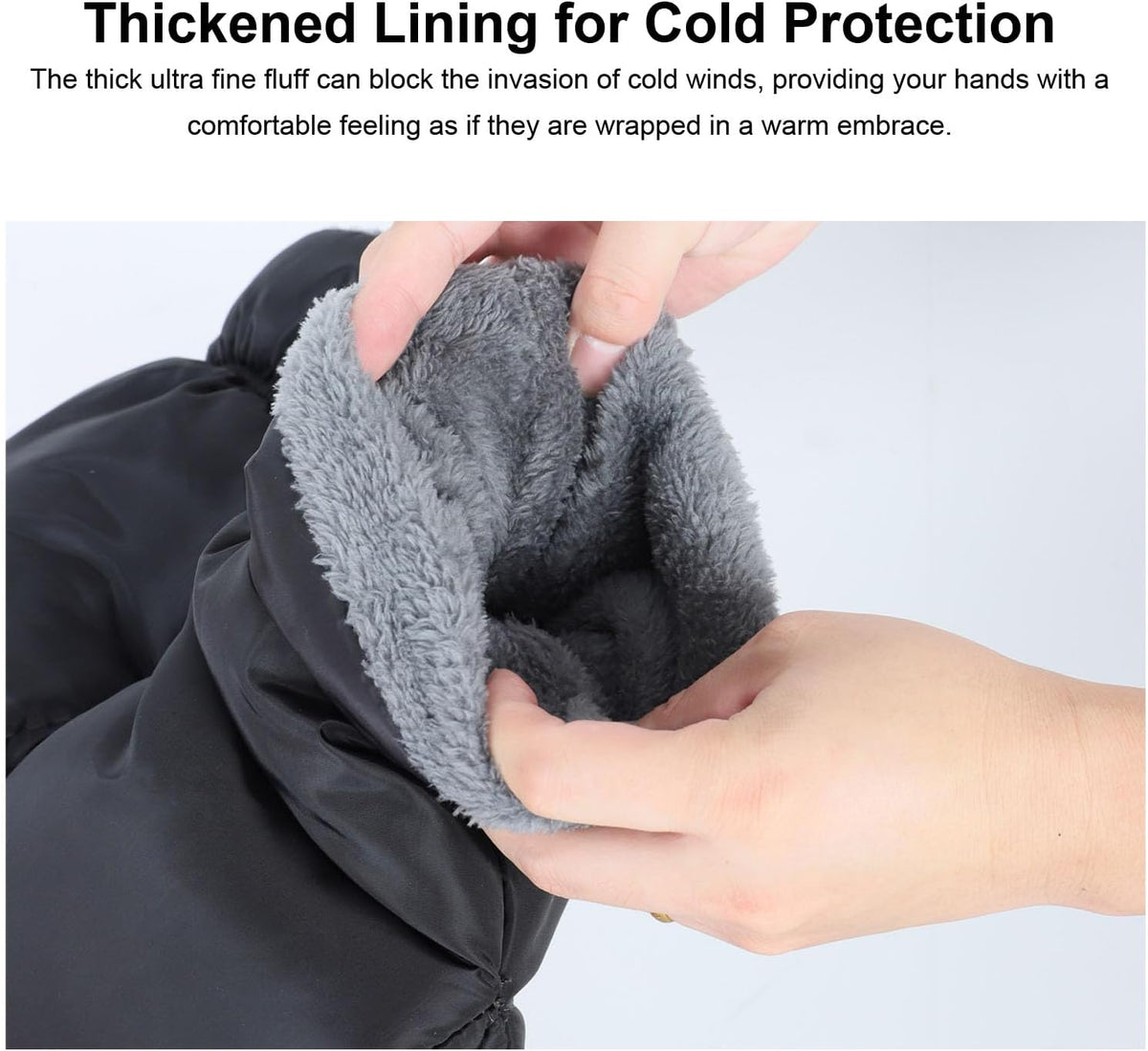 Universal Stroller Gloves Winter Anti Freeze Hand Muffs for Cold Weather