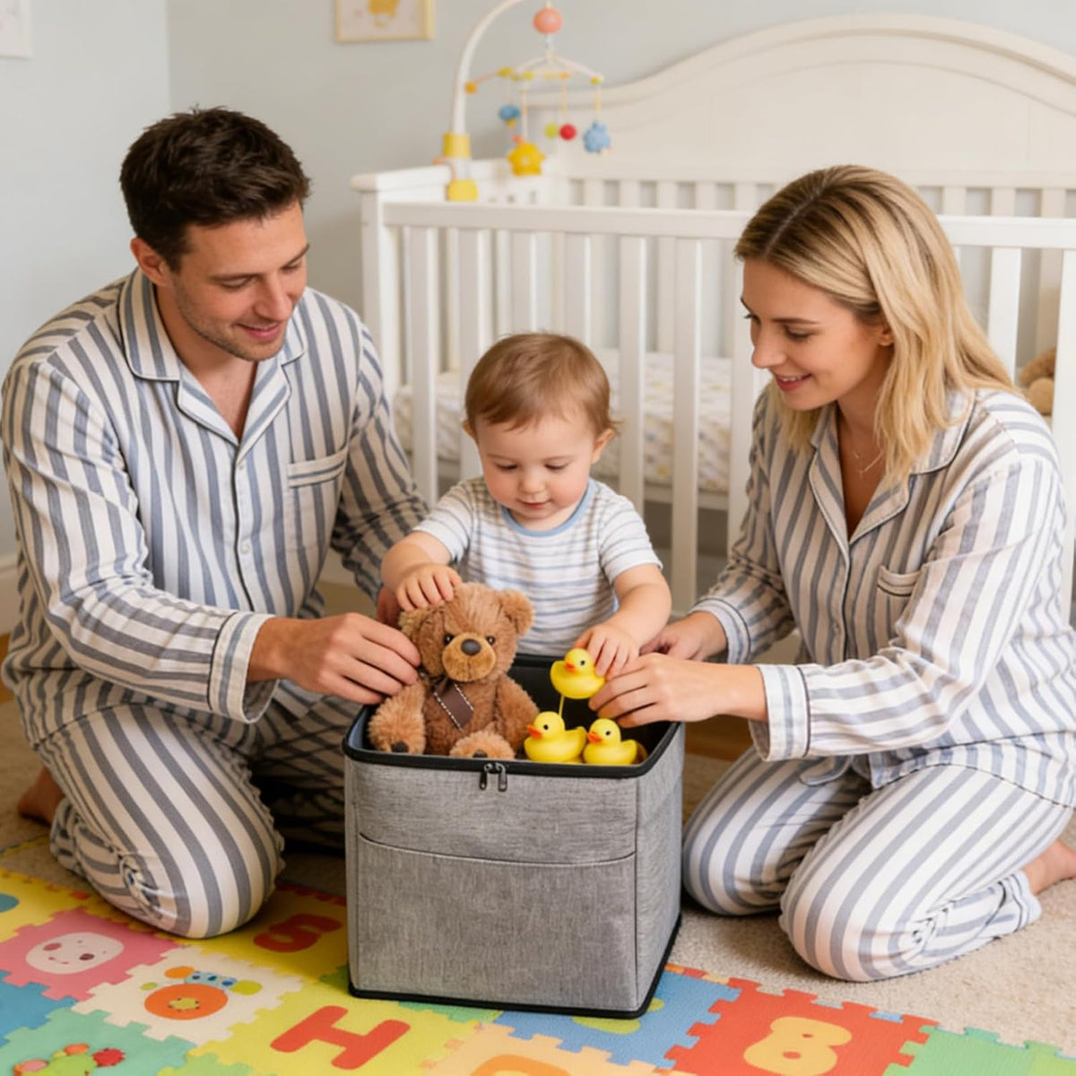 Toy Storage Organizer Washable Foldable with Zipper