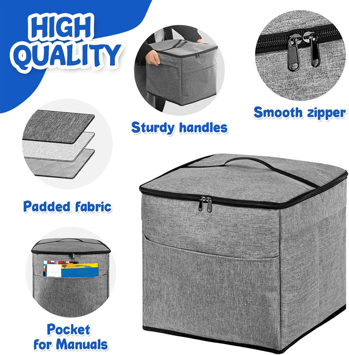 Toy Storage Organizer Washable Foldable with Zipper