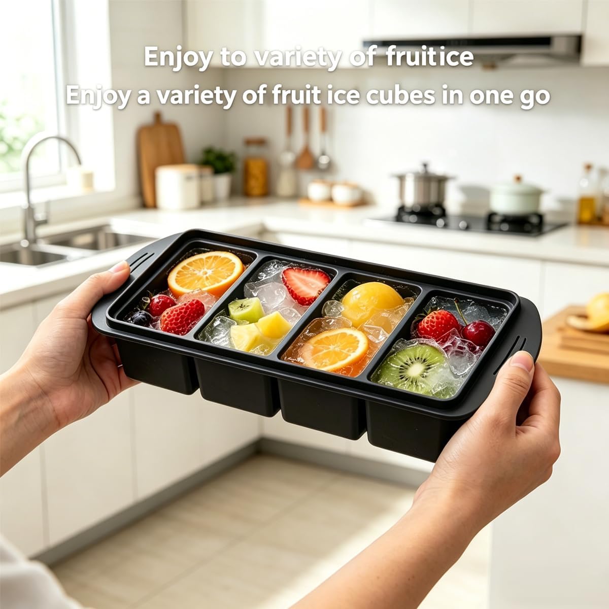 Silicone Freezer Tray with Lid 2 Pack, 1 Cup Silicone Freezer Mold, Large Ice Cube Tray for Soup Cubes & Meal Prep, Freezer Food Storage Container, Oven & Dishwasher Safe