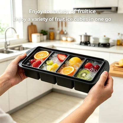 Silicone Freezer Tray with Lid 2 Pack, 1 Cup Silicone Freezer Mold, Large Ice Cube Tray for Soup Cubes & Meal Prep, Freezer Food Storage Container, Oven & Dishwasher Safe