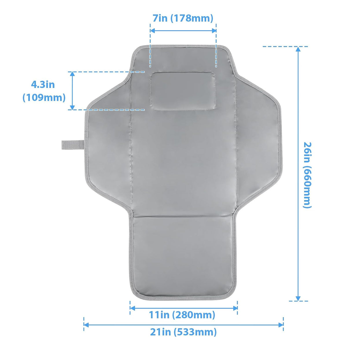 Portable Changing Pad — Foldable Travel Diaper Changing Mat, One-Hand Open Waterproof Baby Changer for On-the-Go Moms, Fits Diaper Bag (Cute Elephant)