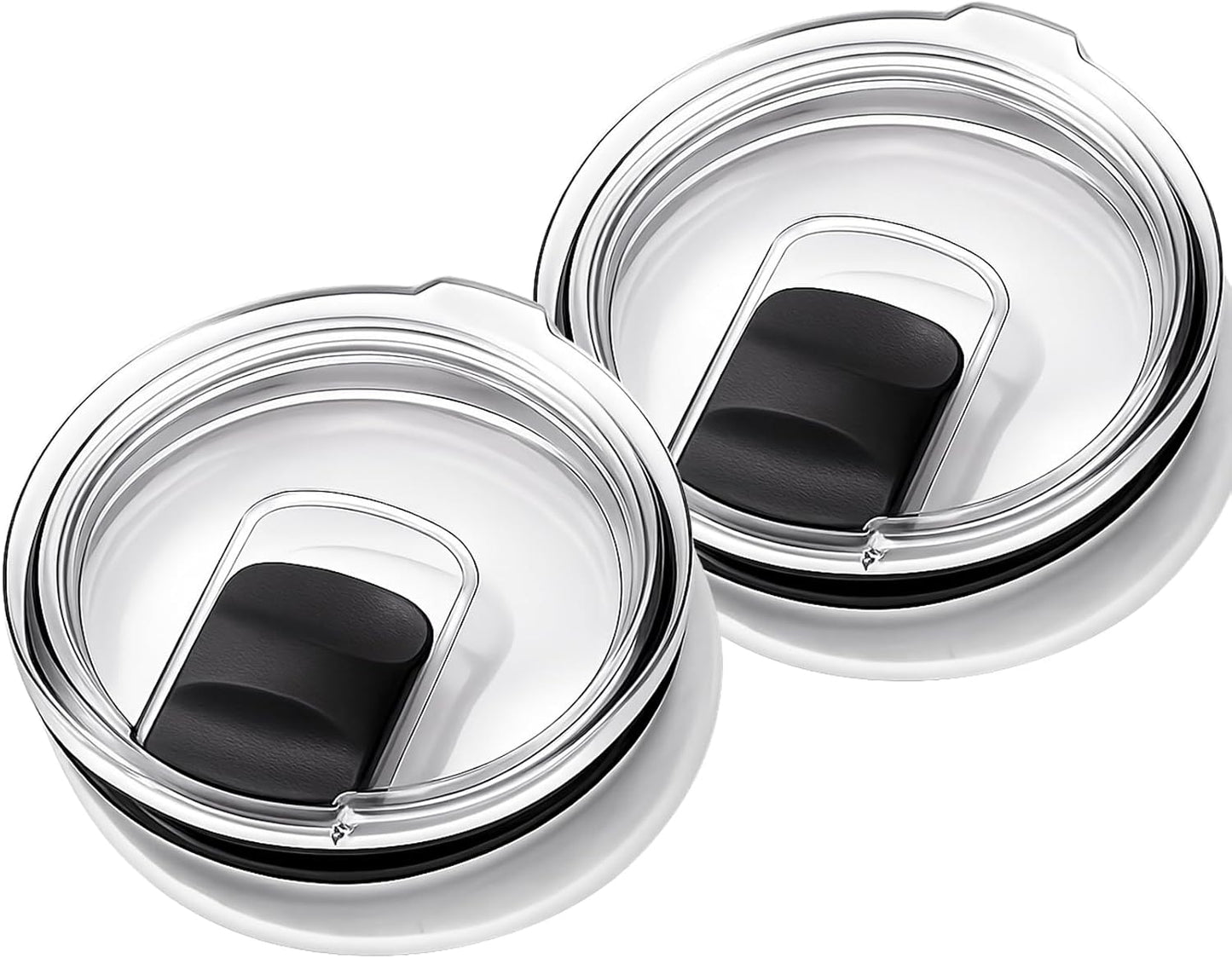 4 Pack Tumbler Lid Replacement for YETI 20oz Tumbler, BPA Free | For YETI 16 oz Pints, 10/24 oz Mugs and 10 oz Lowball, Spill Proof Magnetic Slider Lid Replacement