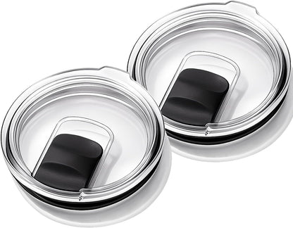 4 Pack Tumbler Lid Replacement for YETI 20oz Tumbler, BPA Free | For YETI 16 oz Pints, 10/24 oz Mugs and 10 oz Lowball, Spill Proof Magnetic Slider Lid Replacement