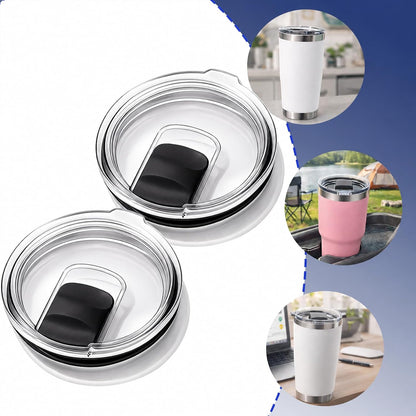 4 Pack Tumbler Lid Replacement for YETI 20oz Tumbler, BPA Free | For YETI 16 oz Pints, 10/24 oz Mugs and 10 oz Lowball, Spill Proof Magnetic Slider Lid Replacement