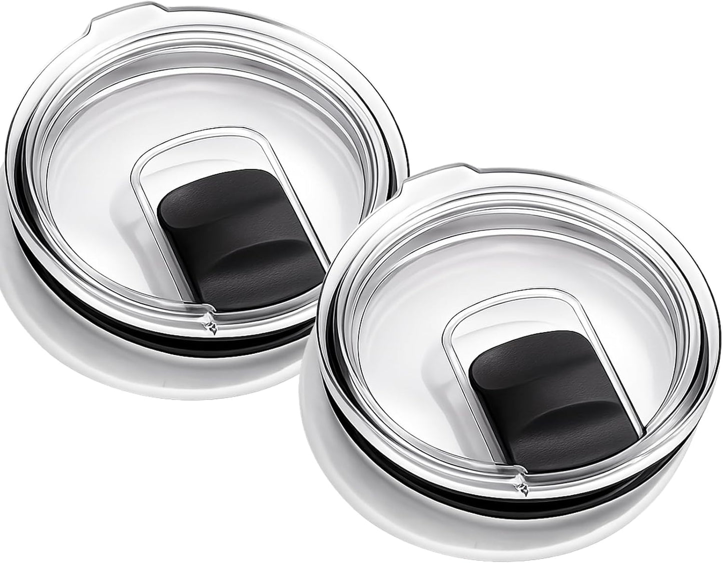 4 Pack Tumbler Lid Replacement for YETI 20oz Tumbler, BPA Free | For YETI 16 oz Pints, 10/24 oz Mugs and 10 oz Lowball, Spill Proof Magnetic Slider Lid Replacement