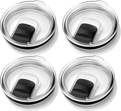 4 Pack Tumbler Lid Replacement for YETI 20oz Tumbler, BPA Free | For YETI 16 oz Pints, 10/24 oz Mugs and 10 oz Lowball, Spill Proof Magnetic Slider Lid Replacement