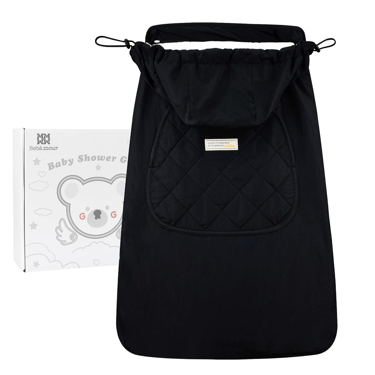 Bebamour Baby Carrier Winter Cover Universal Hoodie All Season Carrier Cover for Baby Carrier (Dark Grey)