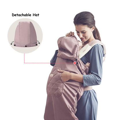 Bebamour Baby Carrier Winter Cover Universal Hoodie All Season Carrier Cover for Baby Carrier (Dark Grey)