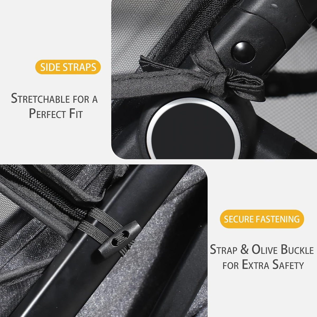 UPF50+ Sunshade Stroller Cover with Two-Way Zipper