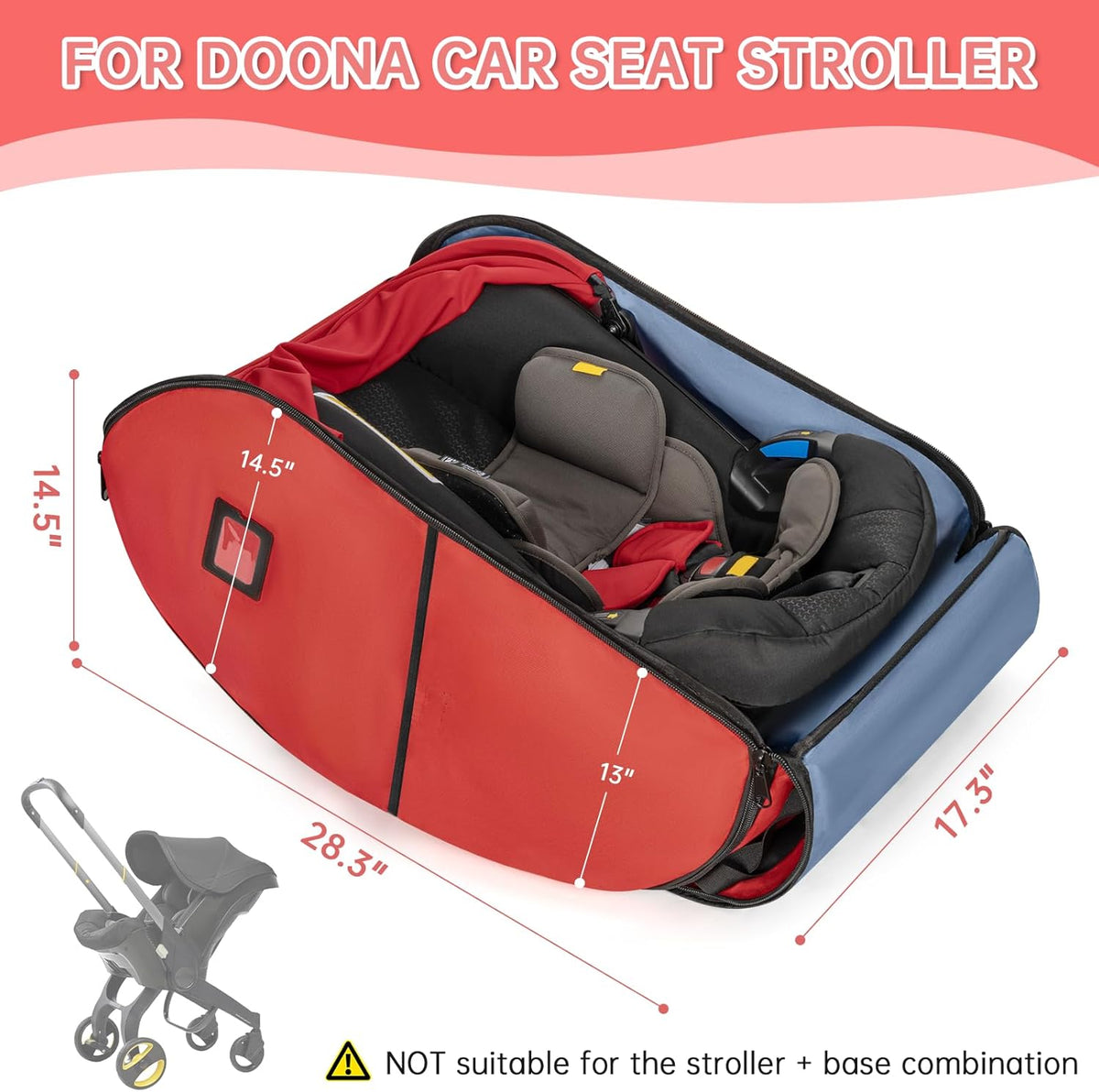 Padded Car Seat Travel Bag Compatible with Doona Car Seat Stroller