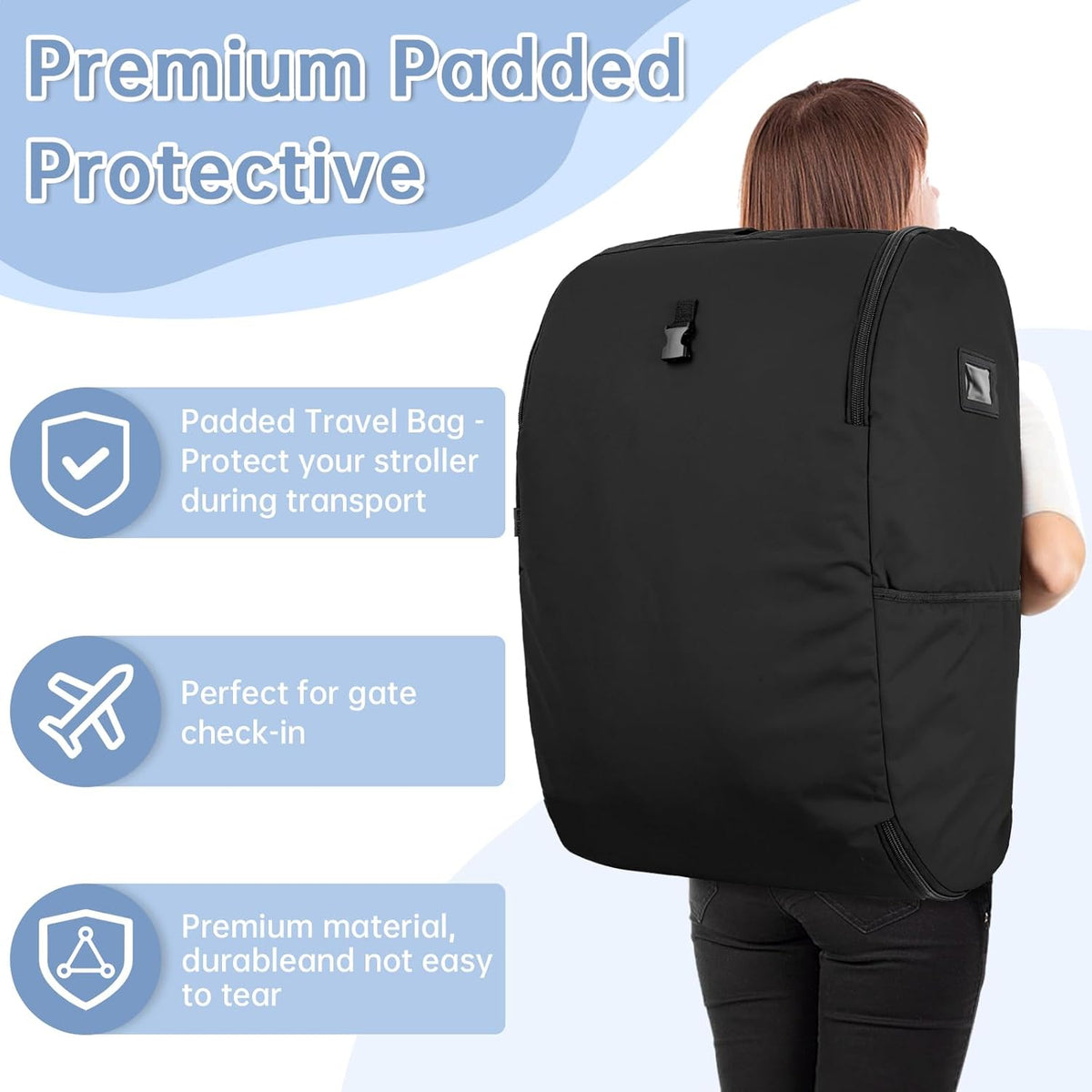 Padded Car Seat Travel Bag Compatible with Doona Car Seat Stroller