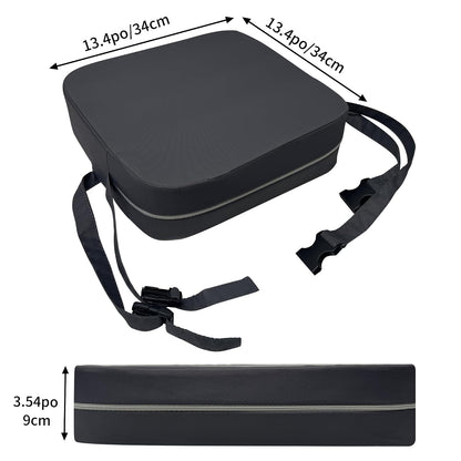 Toddler Booster Seat for Dining Table, Waterproof Kids Booster Seat for Kitchen Chair, High Density Foam Cushion with Non-Slip Bottom, Washable Cover & Adjustable Straps (Dark Grey)