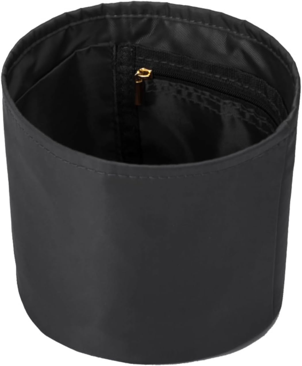 Purse Organizer Insert Nylon Round Bucket Bag Organizer for Handbag Small Tote Dividers Insert (Beige)