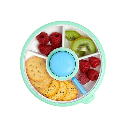 Small Snack Spinner Slide, 4 Compartment Dispenser and Lid