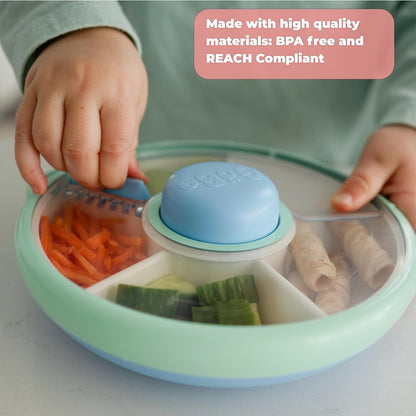 Small Snack Spinner Slide, 4 Compartment Dispenser and Lid