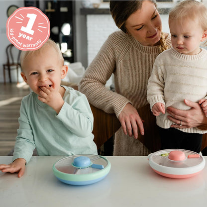 Small Snack Spinner Slide, 4 Compartment Dispenser and Lid