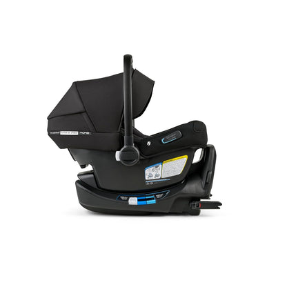 Fox 5 Renew Full Size All Terrain Stroller in Black and Turtle Air Shield by Nuna Car Seat
