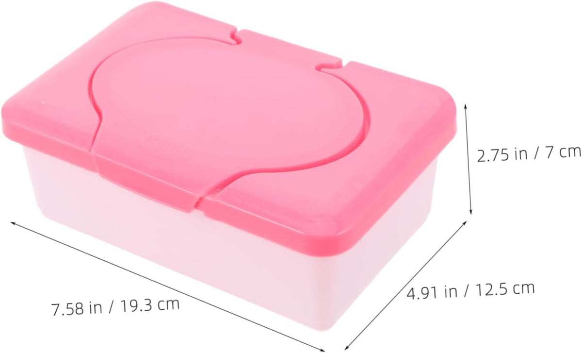 Baby Wipes Case Refillable Wipes Dispenser with Lid Portable Tissue Storage Container for 80 Wipes Moisture Retaining Wipe Holder for Home Travel Car Bathroom