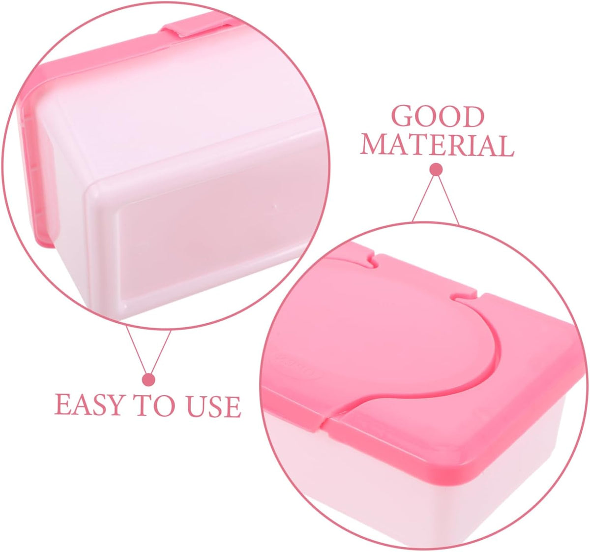 Baby Wipes Case Refillable Wipes Dispenser with Lid Portable Tissue Storage Container for 80 Wipes Moisture Retaining Wipe Holder for Home Travel Car Bathroom