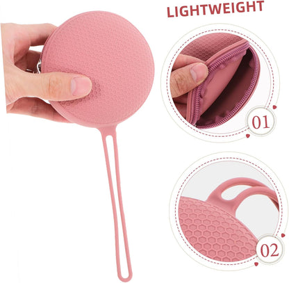 Reusable Pacifier Pouch Soft Storage Bag for Pacifiers Keys Earplugs Adorable Travel Organizer for Strollers and Diaper Bags Dark Honeycomb