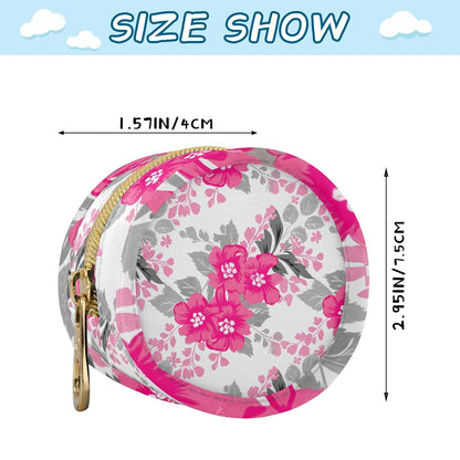Bright Pink Flowers Baby Pacifier Holder Case, Dustproof Portable Storage Box for Diaper Bag Purse, Pacifier Storage Container for Boys & Girls