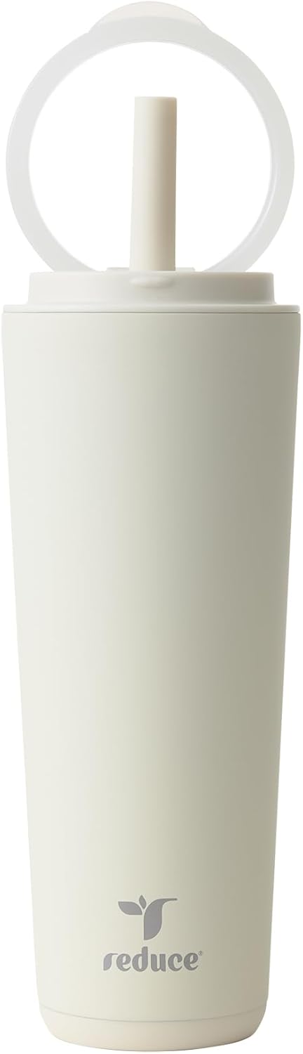 Halo 24 oz Stainless Steel Vacuum Insulated Tumbler - Spill Proof Travel Mug with Flip Handle Lid - Keeps Drinks Cold for 32 Hrs - Dishwasher Safe - Cupholder Friendly - Matcha