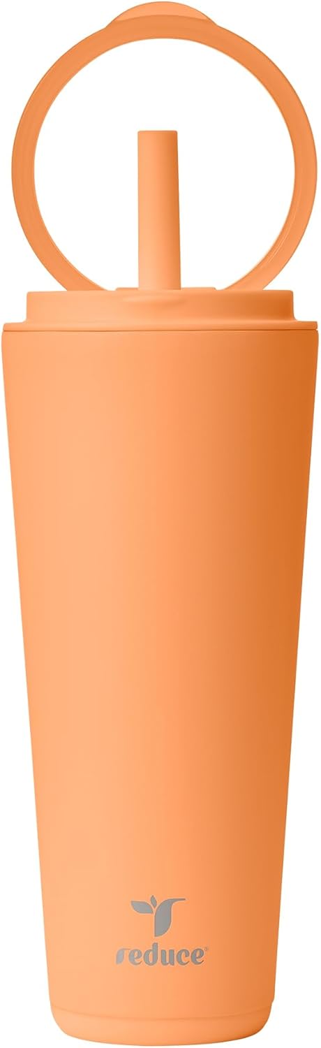 Halo 24 oz Stainless Steel Vacuum Insulated Tumbler - Spill Proof Travel Mug with Flip Handle Lid - Keeps Drinks Cold for 32 Hrs - Dishwasher Safe - Cupholder Friendly - Matcha
