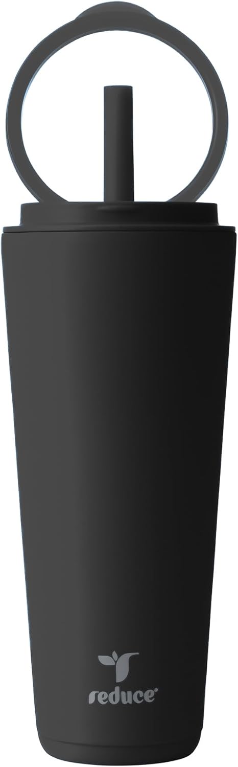 Halo 24 oz Stainless Steel Vacuum Insulated Tumbler - Spill Proof Travel Mug with Flip Handle Lid - Keeps Drinks Cold for 32 Hrs - Dishwasher Safe - Cupholder Friendly - Matcha