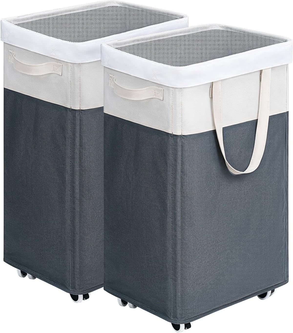 75L Laudnry Basket with Wheels & Removable Wash Bag for Dorm