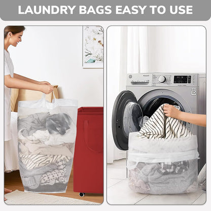 75L Laudnry Basket with Wheels & Removable Wash Bag for Dorm