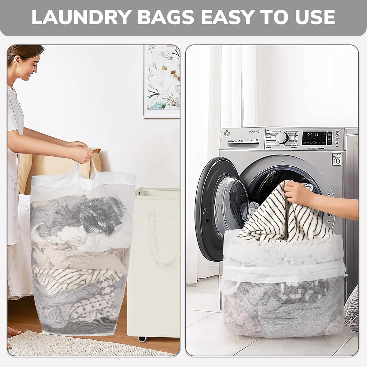 75L Laudnry Basket with Wheels & Removable Wash Bag for Dorm
