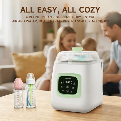 Upgraded 4-in-one Baby Bottle Washer, Sterilizer, Dryer and Storage Machine