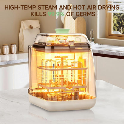 Upgraded 4-in-one Baby Bottle Washer, Sterilizer, Dryer and Storage Machine