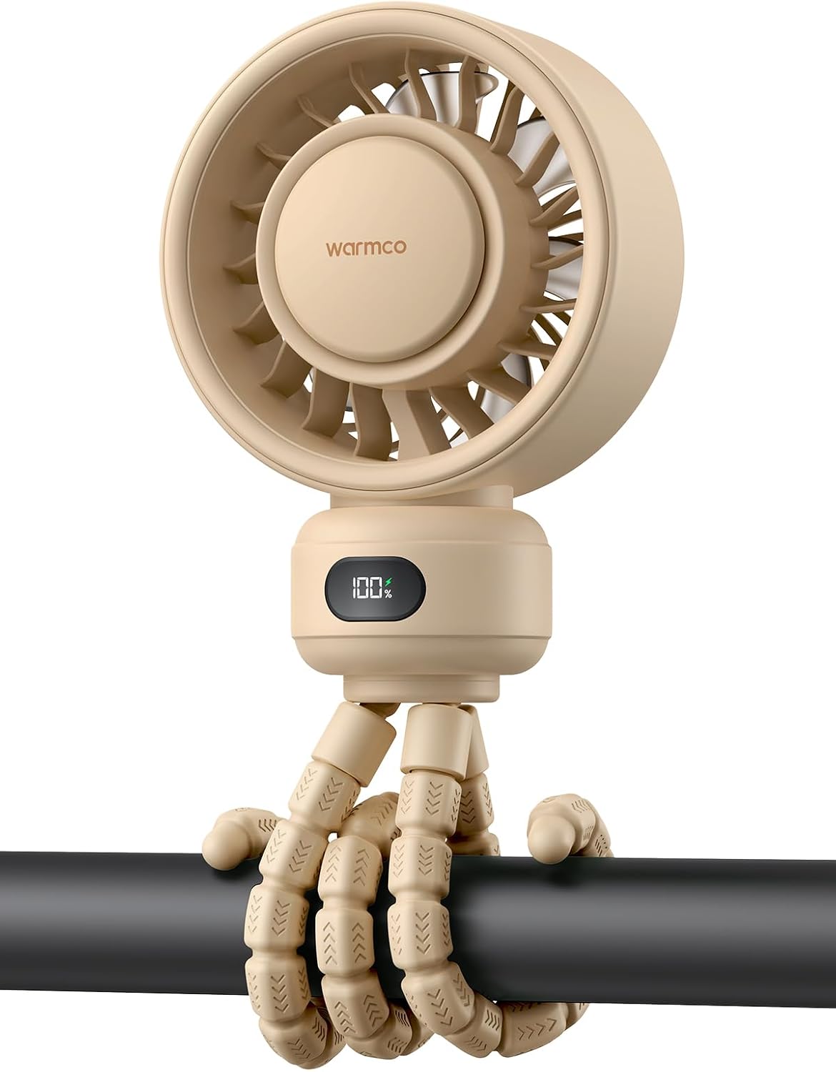Warmco Portable Stroller Fan, 4000mAh Rechargeable Clip On Fan
