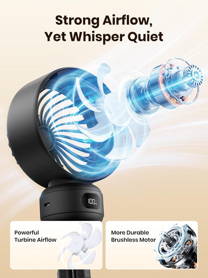 Warmco Portable Stroller Fan, 4000mAh Rechargeable Clip On Fan