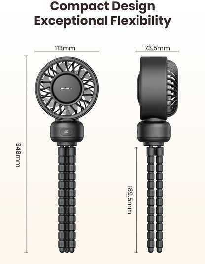 Warmco Portable Stroller Fan, 4000mAh Rechargeable Clip On Fan