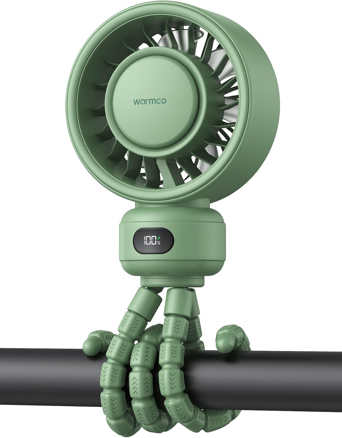 Warmco Portable Stroller Fan, 4000mAh Rechargeable Clip On Fan