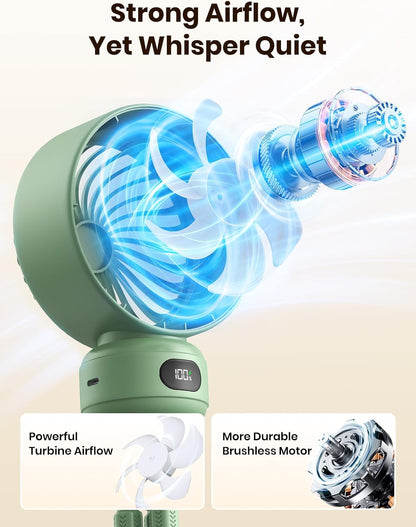 Warmco Portable Stroller Fan, 4000mAh Rechargeable Clip On Fan