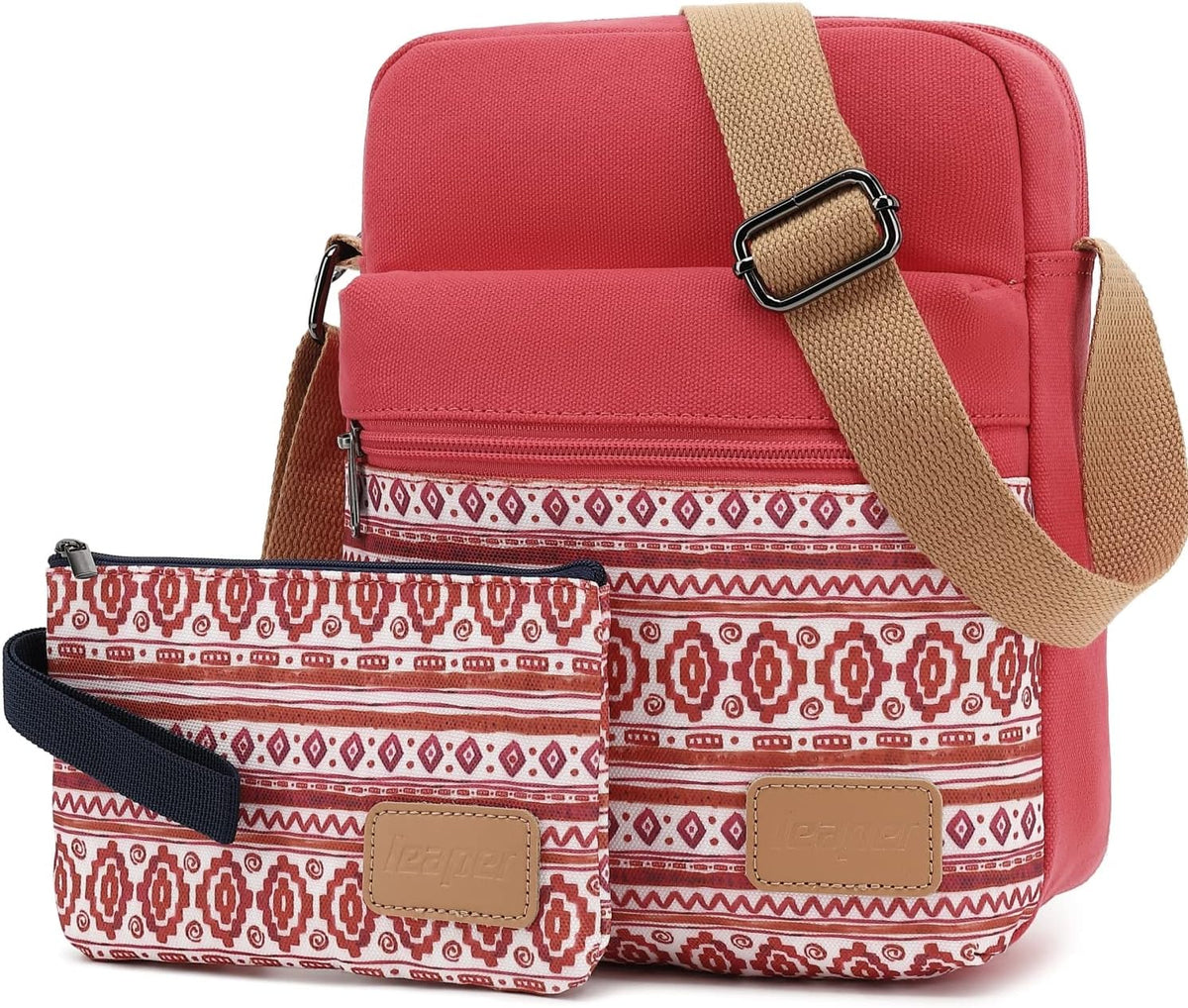 Girls Crossbody Purses for Kids 2 PCS Cross Body Bag Women Messenger Bag Girls Canvas Bag Cross Body Purse Set - Colors B