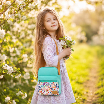 Girls Crossbody Purses for Kids 2 PCS Cross Body Bag Women Messenger Bag Girls Canvas Bag Cross Body Purse Set - Colors B