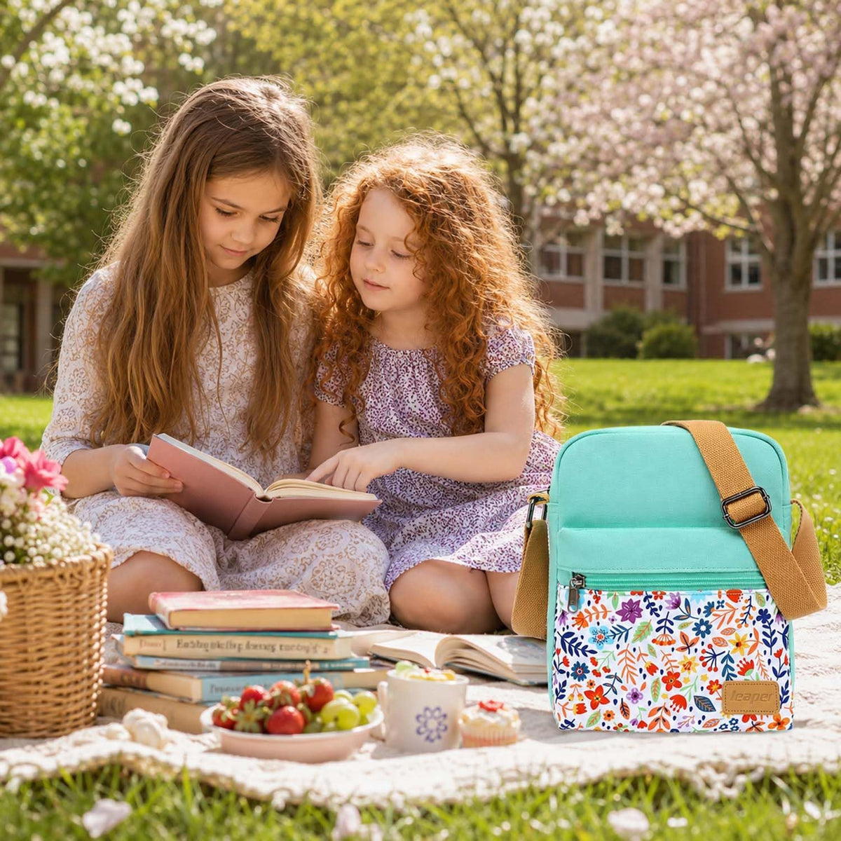 Girls Crossbody Purses for Kids 2 PCS Cross Body Bag Women Messenger Bag Girls Canvas Bag Cross Body Purse Set - Colors B