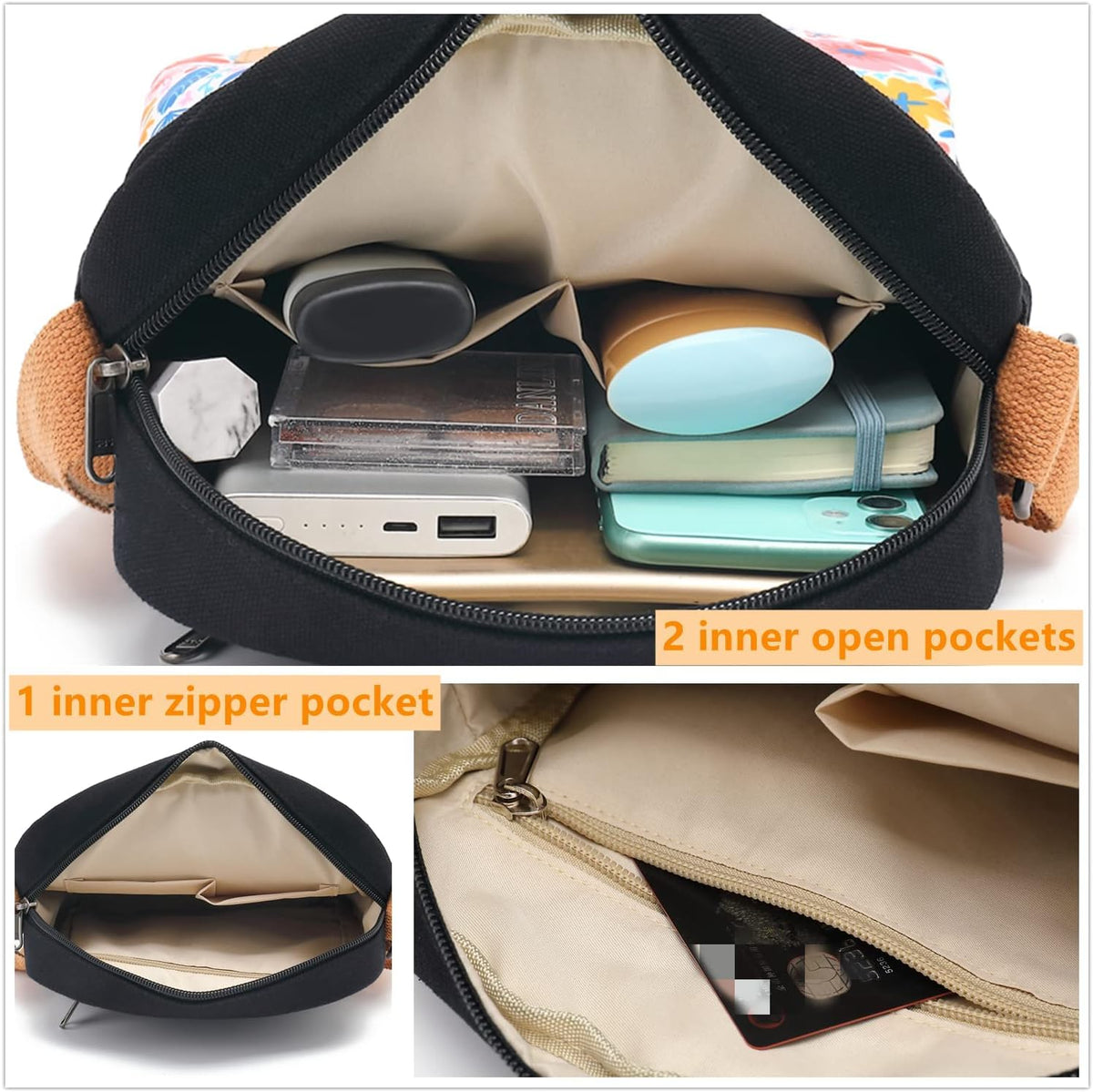 Girls Crossbody Purses for Kids 2 PCS Cross Body Bag Women Messenger Bag Girls Canvas Bag Cross Body Purse Set - Colors B