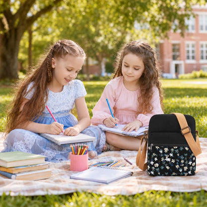Girls Crossbody Purses for Kids 2 PCS Cross Body Bag Women Messenger Bag Girls Canvas Bag Cross Body Purse Set - Colors B