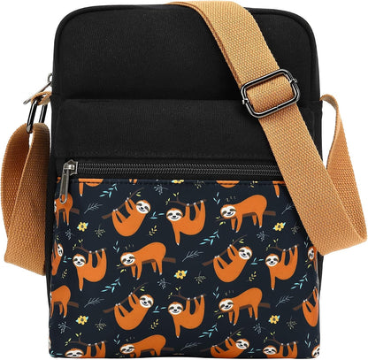 Girls Crossbody Purses for Kids 2 PCS Cross Body Bag Women Messenger Bag Girls Canvas Bag Cross Body Purse Set - Colors B