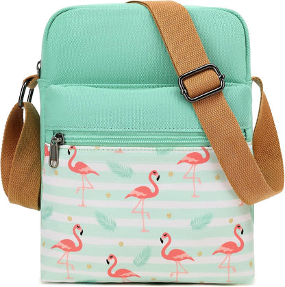Girls Crossbody Purses for Kids 2 PCS Cross Body Bag Women Messenger Bag Girls Canvas Bag Cross Body Purse Set - Colors B