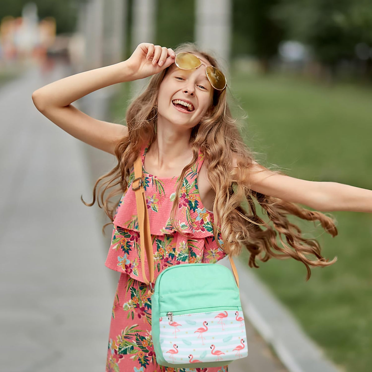 Girls Crossbody Purses for Kids 2 PCS Cross Body Bag Women Messenger Bag Girls Canvas Bag Cross Body Purse Set - Colors B
