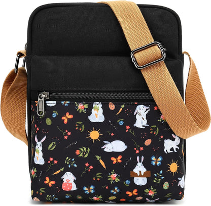 Girls Crossbody Purses for Kids 2 PCS Cross Body Bag Women Messenger Bag Girls Canvas Bag Cross Body Purse Set - Colors B